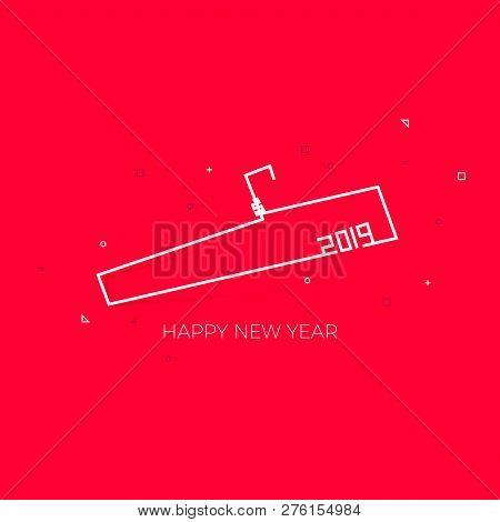 Fashion And Lifestyle Brand New Year Wish, 2019 Happy New Year Background. Seasonal Greeting Card Te