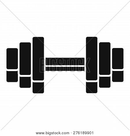 Gym Dumbell Icon. Simple Illustration Of Gym Dumbell Icon For Web Design Isolated On White Backgroun