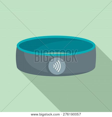 Nfc Smart Bracelet Icon. Flat Illustration Of Nfc Smart Bracelet Icon For Web Design