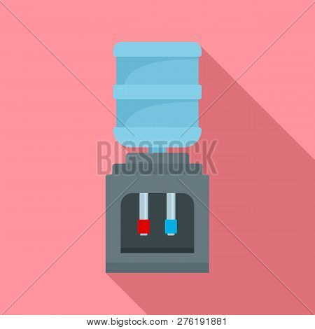 Office Water Filter Bottle Icon. Flat Illustration Of Office Water Filter Bottle Icon For Web Design