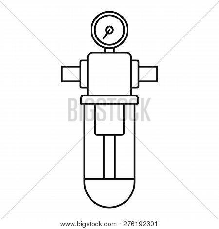 Monometer Water Filter Icon. Outline Monometer Water Filter Icon For Web Design Isolated On White Ba