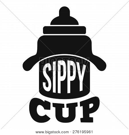 Newborn Sippy Cup Logo. Simple Illustration Of Newborn Sippy Cup Logo For Web Design Isolated On Whi