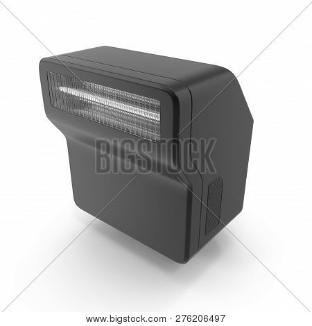 Compact Speedlight 3d Illustration On White Background Isolated