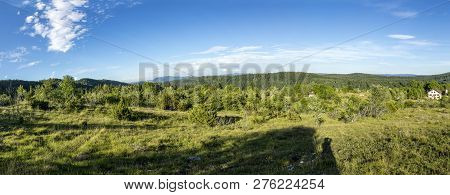 Scenic Jura Landscape At The Village Of La Chaux Du Dombief