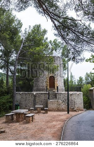 Famous Windmill Painted By Paul Cezanne In Le Tholonet, Provence, France