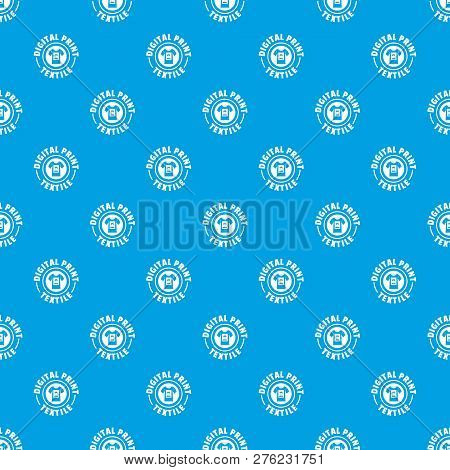 Digital Print Textile Pattern Seamless Blue Repeat For Any Use