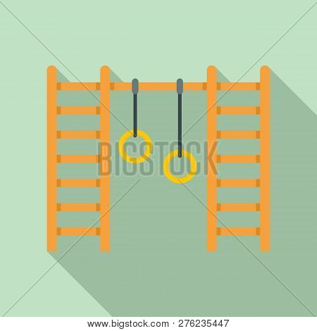 Kid Amusement Rings Icon. Flat Illustration Of Kid Amusement Rings Vector Icon For Web Design