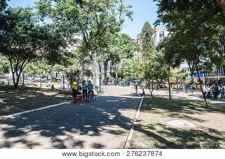 Londrina - Pr, Brazil - December 12, 2018: Ordinary Day At Marechal Floriano Peixoto Square (praça D