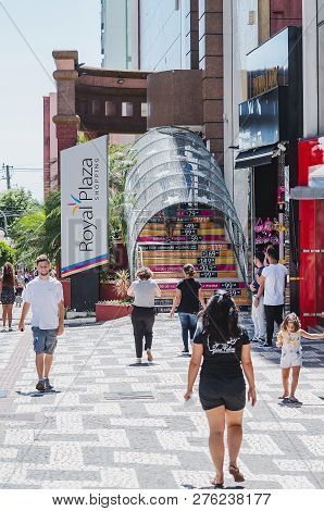 Londrina - Pr, Brazil - December 12, 2018: Shopping Mall In Downtown, Royal Plaza Shopping.