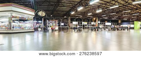 Londrina - Pr, Brazil - December 12, 2018: Indoors Of The Bus Terminal Called Terminal Rodoviario Jo