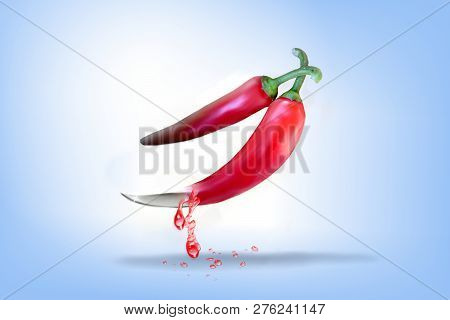 Chilli Peppers With Sttel Sharp Knife Ending