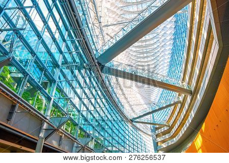 Tokyo, Japan - April 28 2018: Tokyo International Forum Is A Multi-purpose Exhibition Center, Design