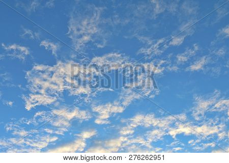 Clear Sky Evening Time Sunshine Cloud Blue Sky Background