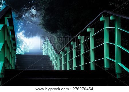 Staircase Image. This Is Good For Background Use. It Leads To An Unknown Destination. It Can Be Used