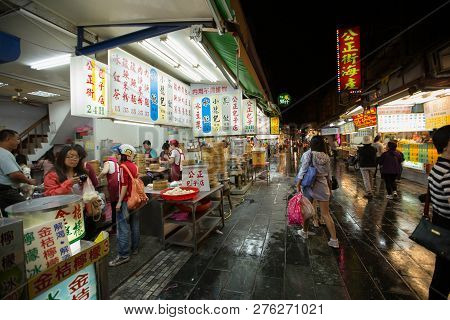 Taiwan, Hualien - May 2013: Night Market Located In Hualien City. This Place Is Popular Among Locals