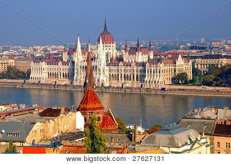 parlamentsbygningen i budapest, Ungarn
