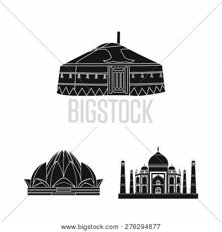 Vector Design Of  And Town  Symbol. Collection Of  And House Stock Vector Illustration.