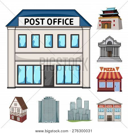 Vector Illustration Of Building And City Sign. Set Of Building And Business Vector Icon For Stock.