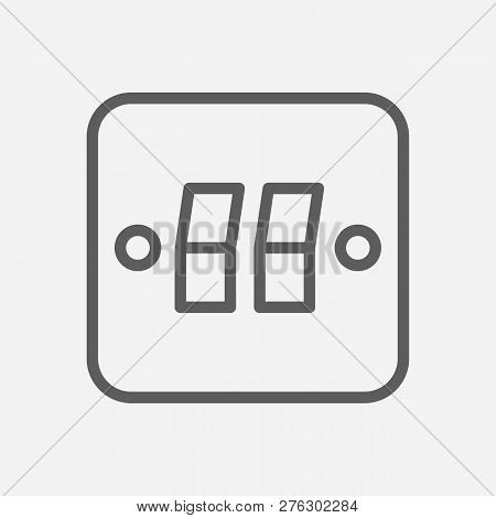 Light Switcher Icon Line Symbol. Isolated Vector Illustration Of  Icon Sign Concept For Your Web Sit
