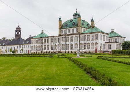 Fredensborg, Denmark- 30 August 2014: Fredensborg Palace, One Of The Official Residences Of The Dani