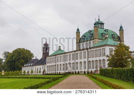 Fredensborg, Denmark- 30 August 2014: Fredensborg Palace, One Of The Official Residences Of The Dani