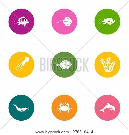 Squama Icons Set. Flat Set Of 9 Squama Icons For Web Isolated On White Background