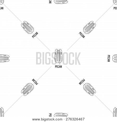 Pecan Icon. Outline Illustration Of Pecan Icon For Web Design Isolated On White Background