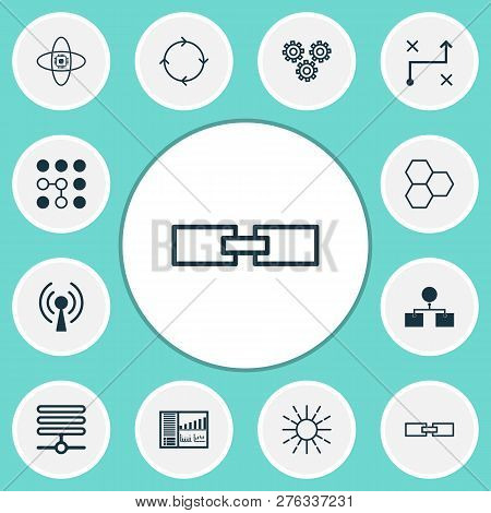 Learning Icons Set With Analysis Design, Loop Algorithm, Linked Data And Other Controlling Board Ele