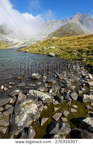 Acherito Lake in Oza Valley, Pyrenees in Spain.