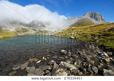 Acherito Lake in Oza Valley, Pyrenees in Spain.