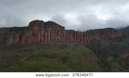 Landscape In Front Of Noravank Monastery Near Areni Village. Armenian Monastery From The 13th Centur