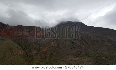 Landscape In Front Of Noravank Monastery Near Areni Village. Armenian Monastery From The 13th Centur
