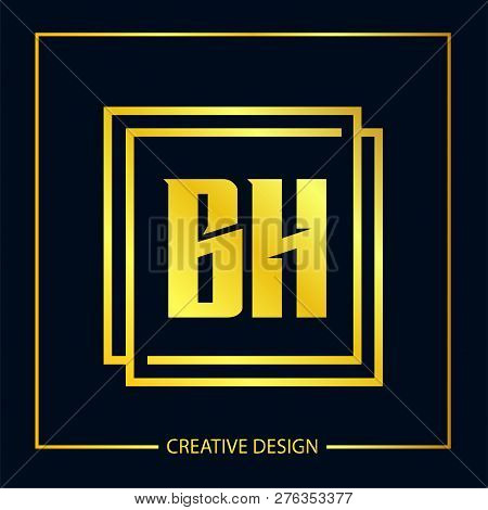 Initial Letter Bh Logo Template Vector Design