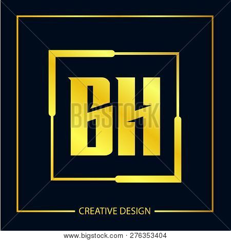 Initial Letter Bh Logo Template Vector Design