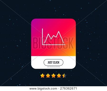 Line Chart Icon. Financial Growth Graph Sign. Stock Exchange Symbol. Web Or Internet Line Icon Desig