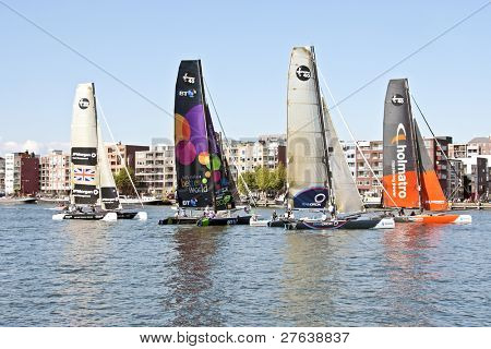 Amsterdam 19th September 08, Ishares Cup Welt endgültig extreme Katamaran Rennen im Hafen von Amsterdam in 