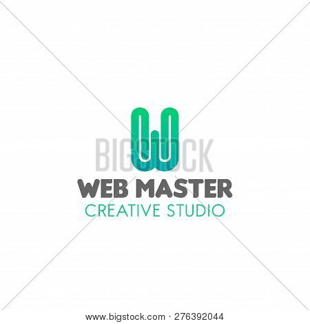 Web Master Creative Studio Vector Sign Isolated On A White Background. Concept Of Wed Technologies A