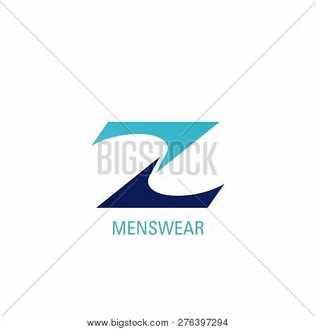 Menswear Z Letter Icon For Sportswear To Sport Outfit For Men. Vector Premium Trendy Letter Z In Cur