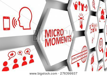 Micro Moments Concept Cell Background 3d Illustration