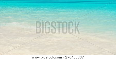 Sea. Beautiful White Clouds On Blue Sky Over Calm Sea With Sunlight Reflection, Bali . Tranquil Sea 