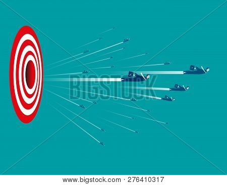 Business People With Target Sign