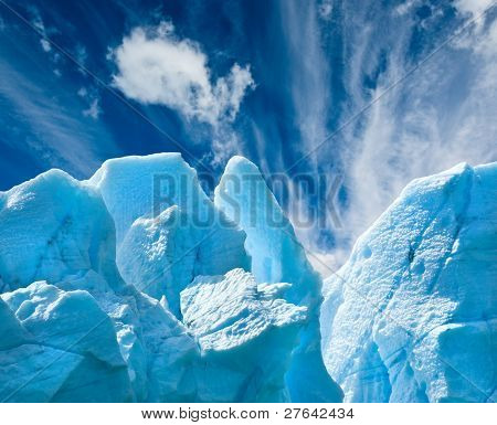 Perito Moreno Gletscher, Patagonien, Argentinien. Textfreiraum.