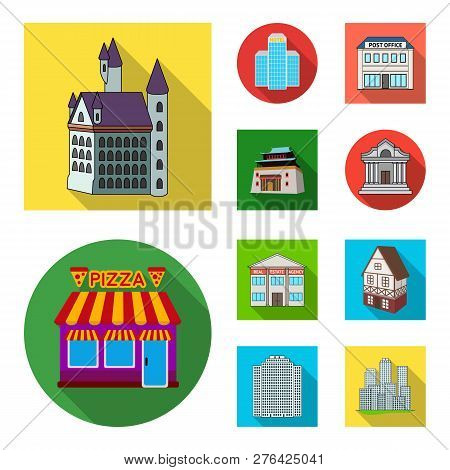 Vector Design Of Building And City Symbol. Set Of Building And Business Vector Icon For Stock.