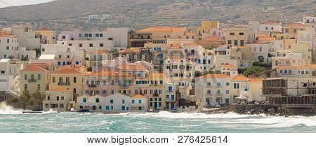 City Of Andros At  Andros Island In Greece.
