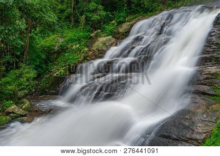 Huay Saai Leung Waterfall Is A Beautiful Waterfalls In The Rain Forest Jungle Thailand