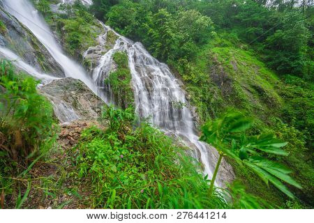 Pitugro Waterfall Is Often Called The Heart Shaped Waterfalls Umphang,thailand