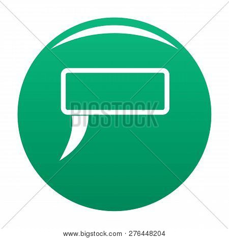 Speech Bubble Icon. Simple Illustration Of Speech Bubble Vector Icon For Any Design Green