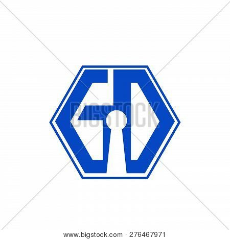 Hexagonal Initial Letter Gd G D Logo Design Vector Illustration
