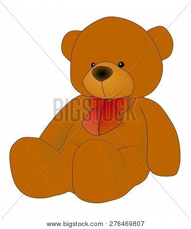Vectorial Image Of A Cute Teddy Bear