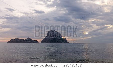 Sunset On The Island Of Es Vedra In Ibiza